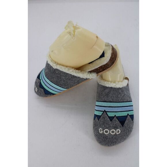 Life is Good Slippers Womens 7 M Mule Clogs Multicolor Comfort Faux Fur Indoor - Picture 1 of 11